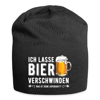 Ich lasse Bier verschwinden - Bierkenner - Spruch - Jersey-Beanie - Schwarz - Vorne