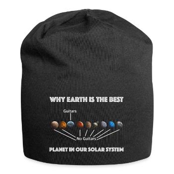 Pourquoi la Terre est la meilleure planète | Guitare - Bonnet en jersey - noir - Devant