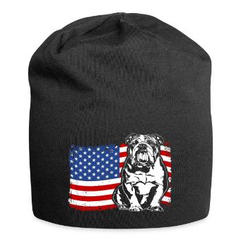Bouledogue anglais Amérique Flag Dogs Wilsigns - Bonnet en jersey - noir - Devant