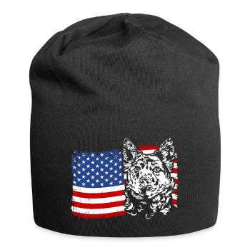 Hongrois Mudi Amérique Drapeau Chiens Chien Wilsigns - Bonnet en jersey - noir - Devant