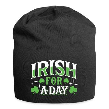 Irish for a day - Shamrock - Ireland - Jersey Beanie - black - Front