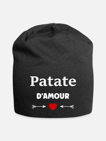 Patate d'amour - Bonnet en jersey - noir