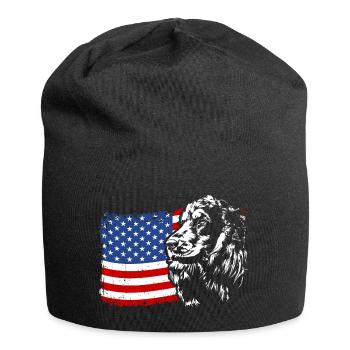 Cocker Spaniel Amerika Fahne Hunde Wilsigns - Jersey-Beanie - Schwarz - Vorne