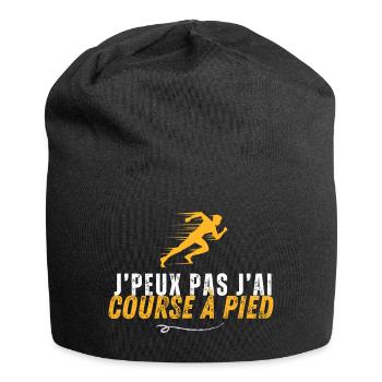 Ich kann nicht rennen - Jersey-Beanie - Schwarz - Vorne