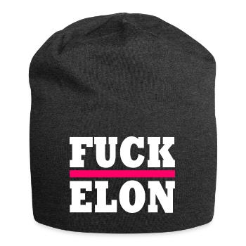 Fuck elon - Jersey-Beanie - Anthrazit - Vorne