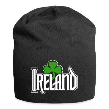 Irlande - Bonne Saint-Patrick - Shamrock - Bonnet en jersey - noir - Devant