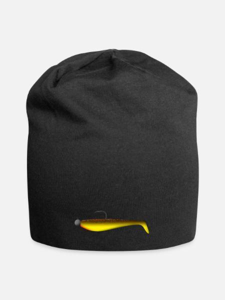 Gummifisch - Raubfische - Jersey-Beanie - Schwarz