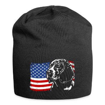 Beagle America Flag Dogs Dog Wilsigns - Jersey Beanie - black - Front