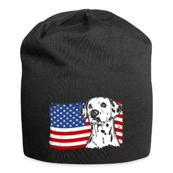 Dalmatiens Amérique Flag Dogs Wilsigns - Bonnet en jersey - noir - Devant
