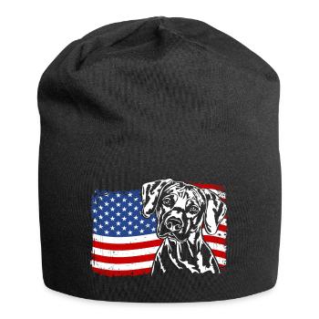 Rhodesian Ridgeback America Flag Dogs Wilsigns - Jersey Beanie - black - Front