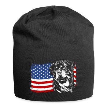 Rottweiler America Flag Dog Dogs Wilsigns - Jersey Beanie - black - Front
