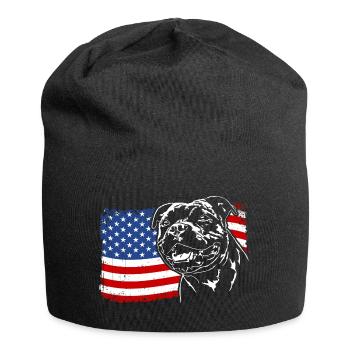 Staffordshire Bull Terrier America Flag Dogs - Jersey Beanie - black - Front