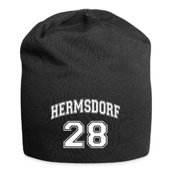 HERMSDORF 28 Nostalgia Design Berlin District Zip Code - Jersey Beanie - black - Front