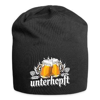 Unterhopft - Biergläser - Biertrinker Spruch - Jersey-Beanie - Schwarz - Vorne