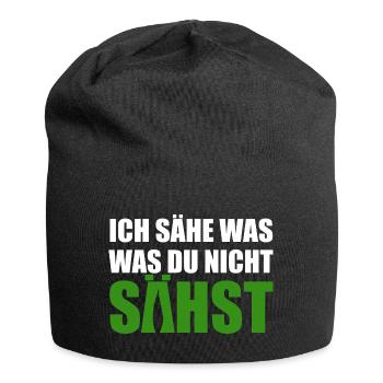 Cannabis, Ich sähe was was du nicht sähst, Hanf - Jersey-Beanie - Schwarz - Vorne