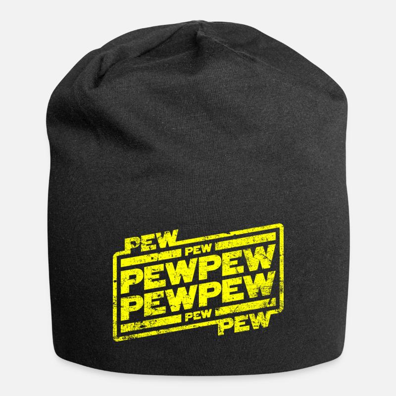 Pew Pew Pew - Jersey Beanie - black