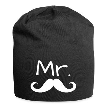 M M Cadeau mariage mariage mariée - Bonnet en jersey - noir - Devant