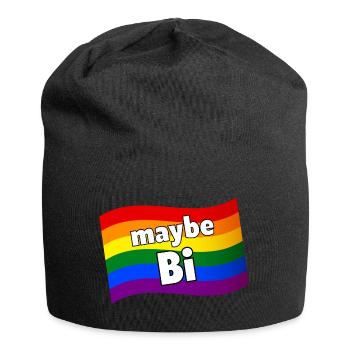 Vielleicht Bi Vielleicht Bisexuelle Regenbogenflagge LGBTQ Stolz - Jersey-Beanie - Schwarz - Vorne