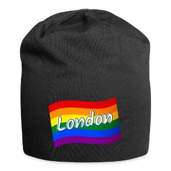 Gay Pride Londres Angleterre drapeau arc-en-ciel LGBQ Pride - Bonnet en jersey - noir - Devant