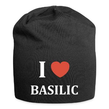 i love basilic - Bonnet en jersey - noir - Devant