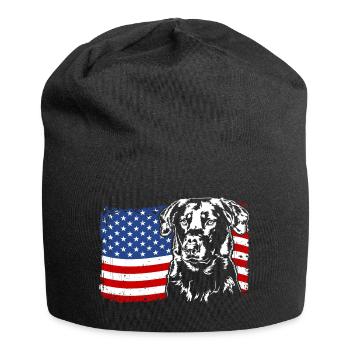 BEAUCERON America Flag Dogs Wilsigns - Jersey Beanie - black - Front