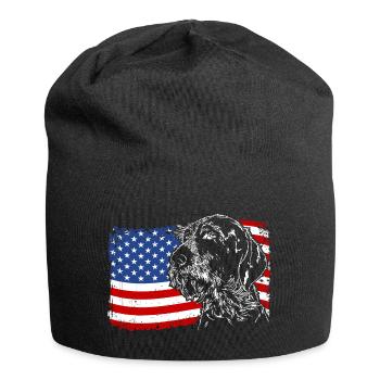 German Wirehair America Flag Dogs Wilsigns - Bonnet en jersey - noir - Devant