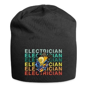 Électricien Électricien Technicien d’éclairage Lampe - Bonnet en jersey - noir - Devant