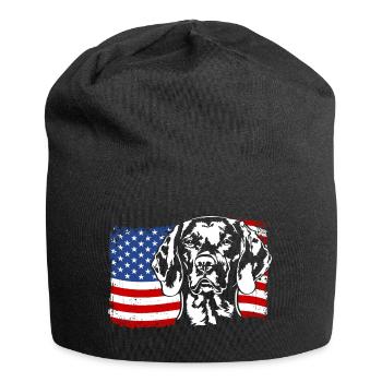 Magyar Vizsla America Flag Dogs Dog Wilsigns - Jersey Beanie - black - Front