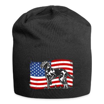 Weimaraner Amérique Flag Chiens Chiens de chasse Wilsigns - Bonnet en jersey - noir - Devant