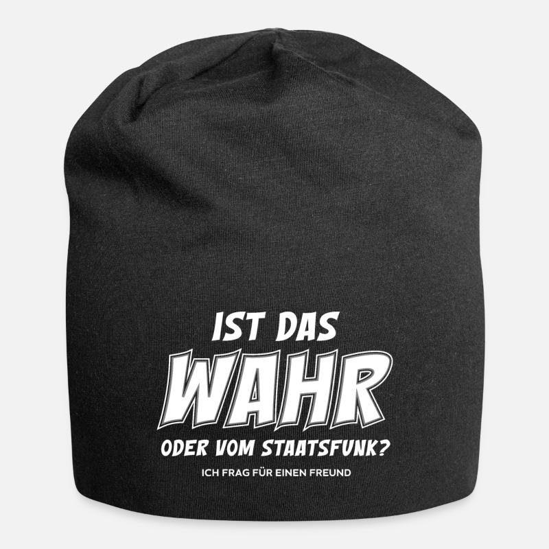 Ist das Wahr - Jersey-Beanie - Schwarz