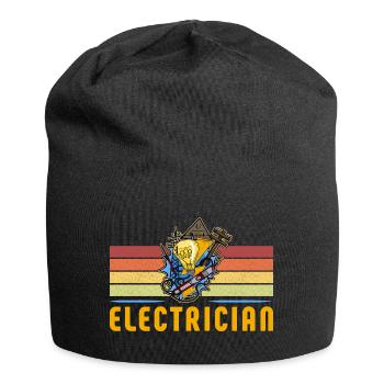 Électricien Électricien Technicien d’éclairage Lampe - Bonnet en jersey - noir - Devant