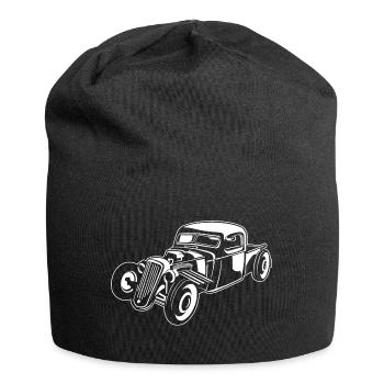 Hot Rod / Rat Rod 08_white - Jersey Beanie - black - Front