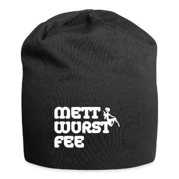 METTWURST Fee - Lustiges Design für Fleisch Love - Jersey-Beanie - Schwarz - Vorne