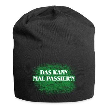 Shit happens Spruch - Jersey-Beanie - Schwarz - Vorne