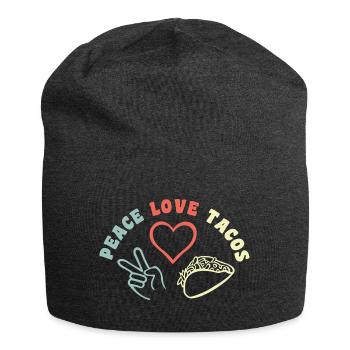 Peace Love Tacos - Cinco de Mayo - Bonnet en jersey - charbon - Devant