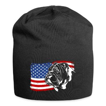 Bouledogue anglais Amérique Flag Dogs Wilsigns - Bonnet en jersey - noir - Devant