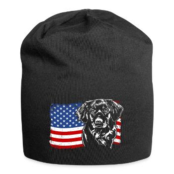 Nova Scotia Duck Tolling Retriever America Flag - Jersey Beanie - black - Front