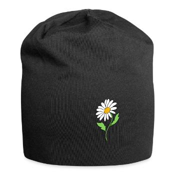 Marguerites - Bonnet en jersey - noir - Devant