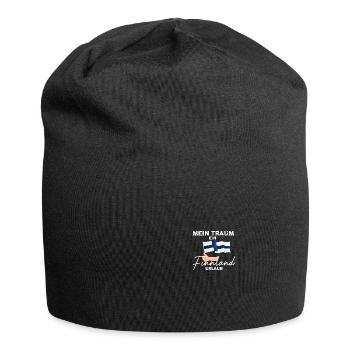 Mein Traum Finnland Urlaub Skandinavien - Jersey-Beanie - Schwarz - Vorne