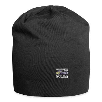 Träume von Holz Kettensäge Waldarbeiter Herren - Jersey-Beanie - Schwarz - Vorne