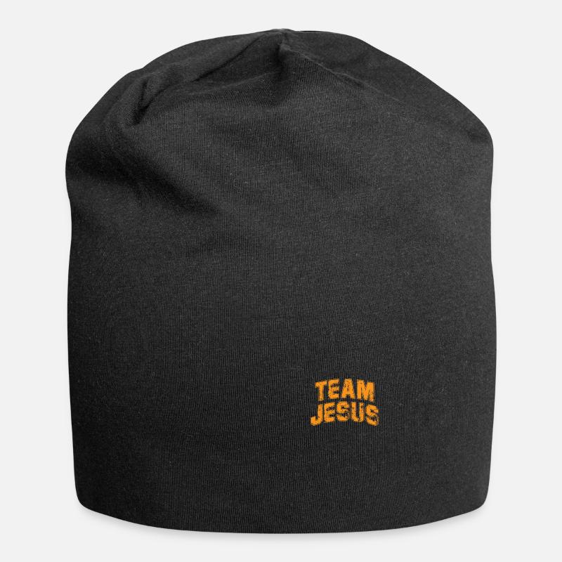Team Jesus Orange Retro Vintage - Jersey-Beanie - Schwarz