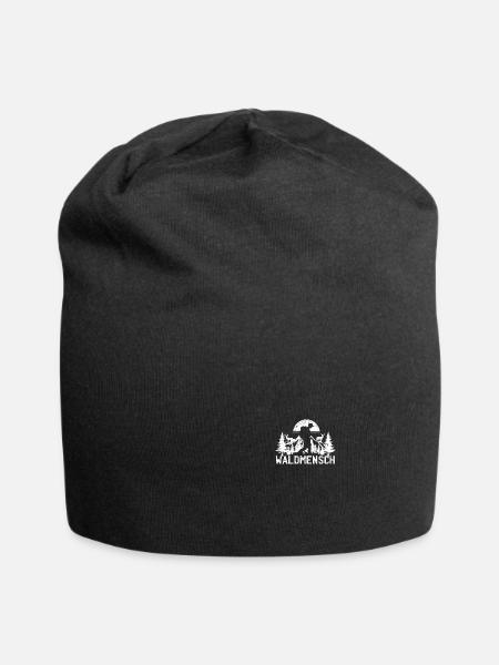 Waldmensch Wandern Naturliebhaber - Jersey-Beanie - Schwarz