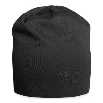 Roller Heartbeat Pulslinie Scooter Geschenk - Jersey-Beanie - Schwarz - Vorne