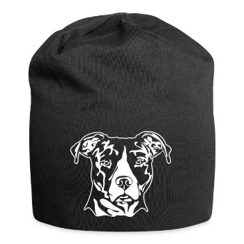 AMERICAN STAFFORDSHIRE PORTRAIT - Bonnet en jersey - noir - Devant