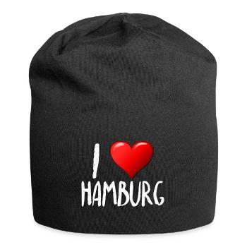 J'aime Hambourg - Bonnet en jersey - noir - Devant