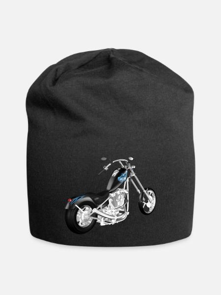 Motorrad - Jersey-Beanie - Schwarz