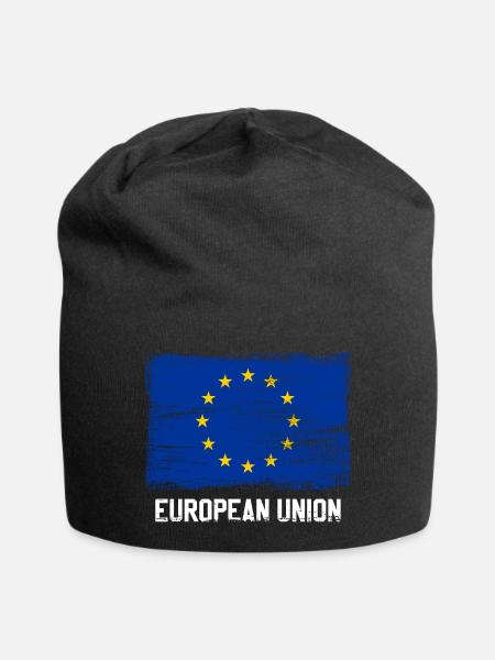 Europa - Jersey-Beanie - Schwarz