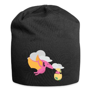Dinosaure ptérosaure - Bonnet en jersey - noir - Devant