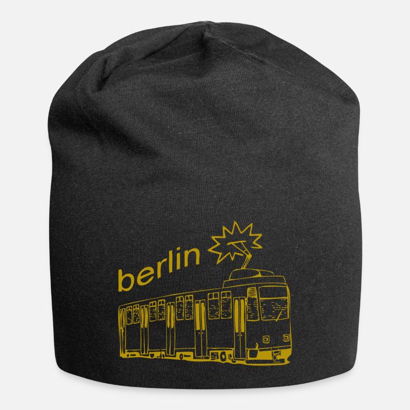 Strassenbahn Berlin - Geschenkidee - Jersey-Beanie - Schwarz