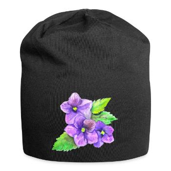 Three Violets - Jersey Beanie - black - Front